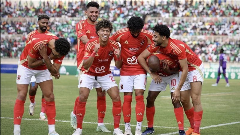 فرحة لاعبي الأهلي