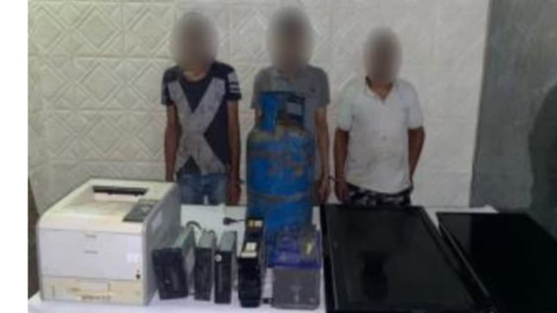 المتهمين والمضبوطات