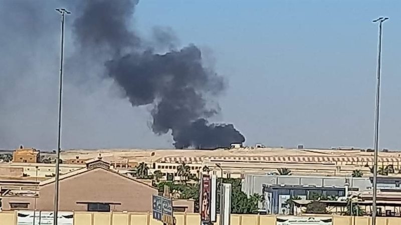 حريق في مطار القاهرة