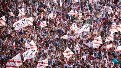 جماهير الزمالك ترفع شعار 