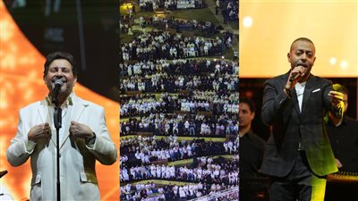 هاني شاكر وتامر عاشور يتألقان في حفل حديقة الشهداء بالكويت (صور)