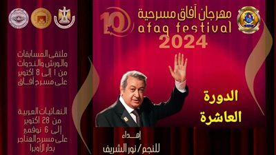 مهرجان آفاق يكرم عدد من النجوم على مستوى الوطن العربي