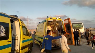 ننشر أسماء مصابي حادث طريق بني سويف اليوم