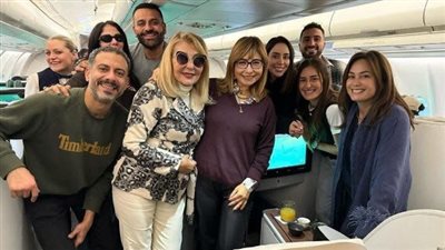 لميس الحديدي ونادية الجندي في الطريق إلى جدة لحضور مهرجان البحر الأحمر