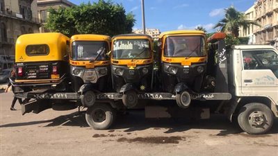  ضبط 228 توك توك في حملات مرورية بالغربية