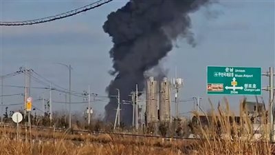 فيديو تحطم الطائرة الكورية .. سقوط عشرات الضحايا 