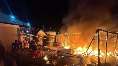 استشهاد أطفال جراء قصف إسرائيلي على خيام النازحين بخان يونس جنوب غزة