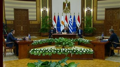 السيسي: التعاون بين مصر واليونان وقبرص ضروري بعد تطور الأوضاع في المنطقة