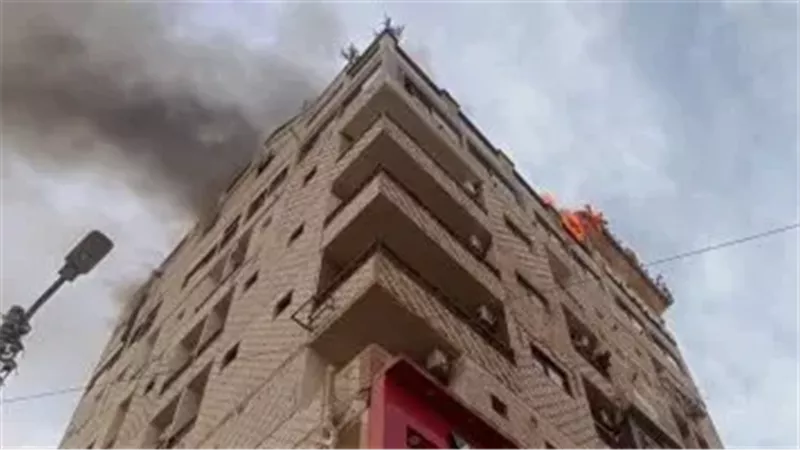 حريق فوة اليوم