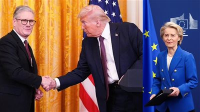  صراع ترامب وستارمر.. فرض رسوم جمركية ضد بريطانيا والاتحاد الأوروبي