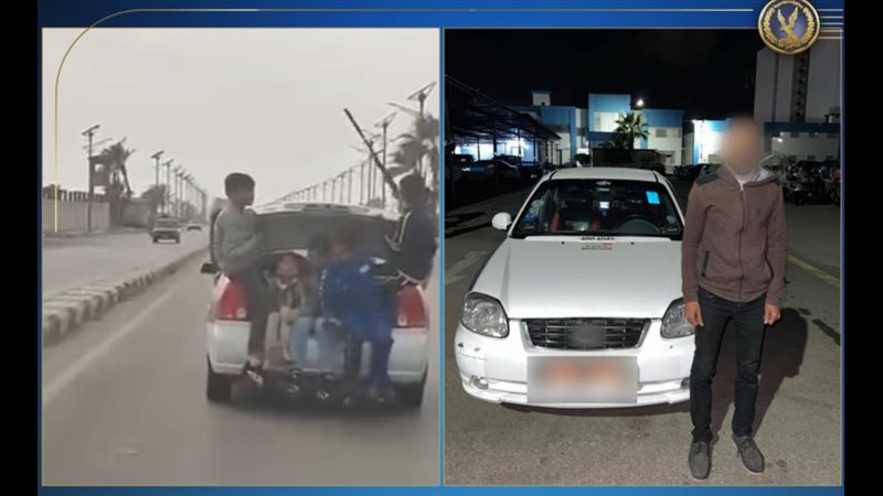 ضبط شخص يضع أطفال