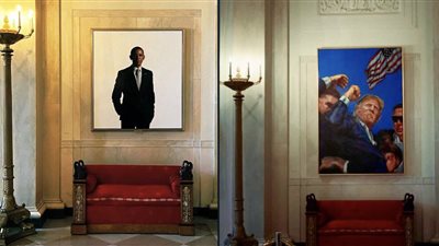 ترامب يزيل صورة أوباما بالبيت الأبيض ويستبدله بلوحة 