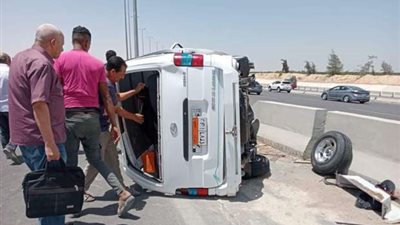 حادث قويسنا اليوم .. إصابة 7 أشخاص في انقلاب سيارة ميكروباص