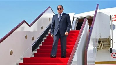 وصول الرئيس السيسي إلى العراق للمشاركة في مؤتمر القمة العربية الـ34