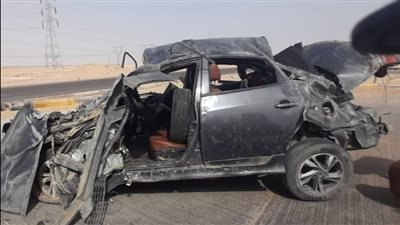 مصرع وإصابة 3 أشخاص في انقلاب سيارة ملاكي على طريق القطامية 