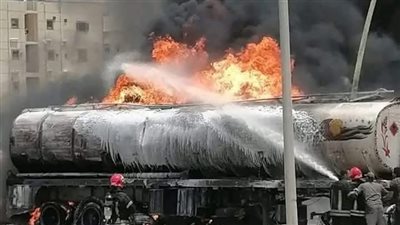 السيطرة على حريق نشب بسيارة وقود بالشرقية دون خسائر بشرية 