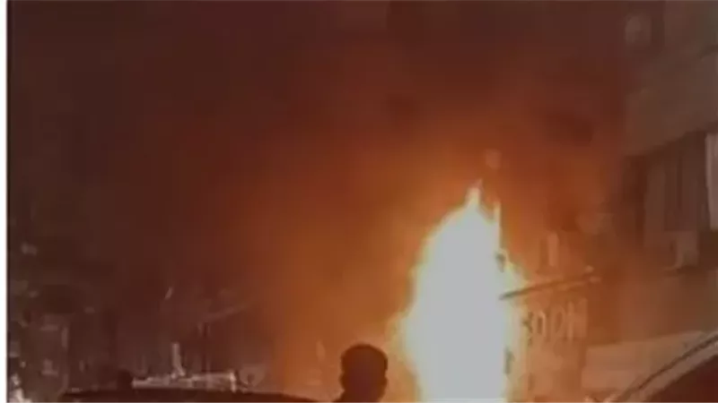 حريق مطعم شاورما