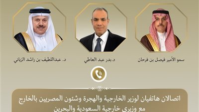 وزراء خارجية مصر والسعودية والبحرين يؤكدون ضرورة احترام سيادة الدول  