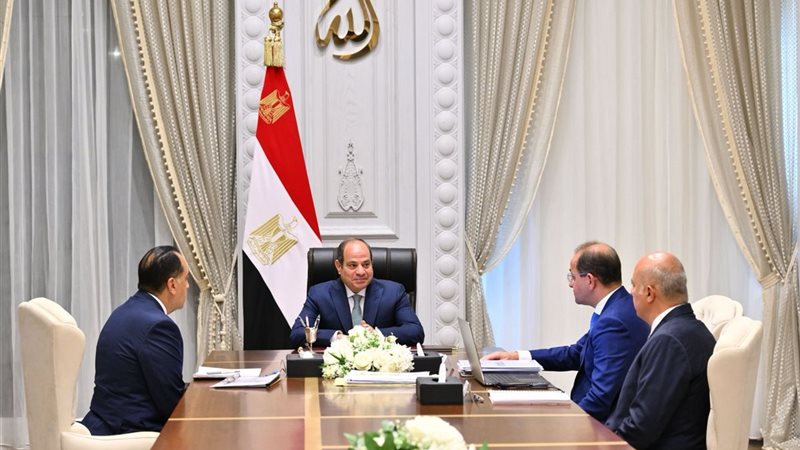 الرئيس السيسي يطلع