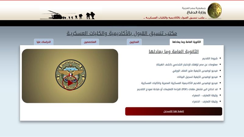 شروط التقديم بالأكاديمية