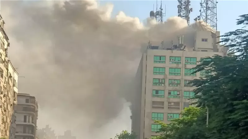 حريق سنترال رمسيس