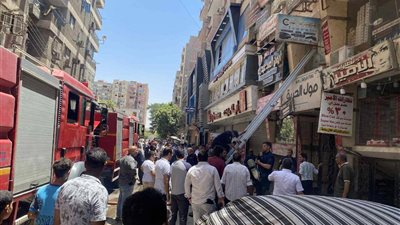 انفجار كمبروسر هواء، المعاينة تكشف أسباب نشوب حريق داخل محل برمسيس