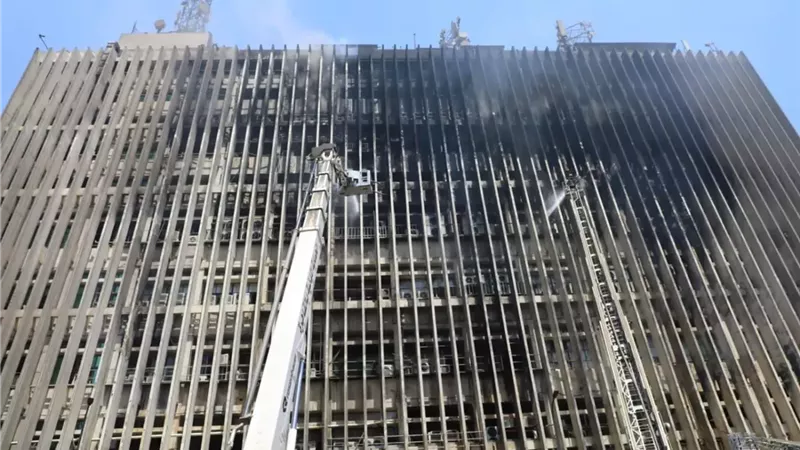 حريق سنترال رمسيس