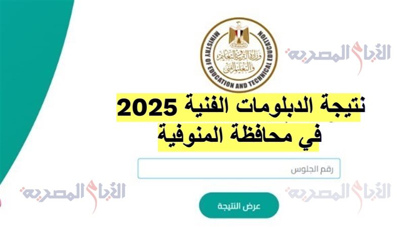 نتيجة الدبلومات الفنية