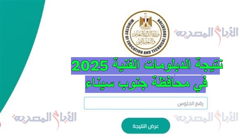 نتيجة الدبلومات الفنية