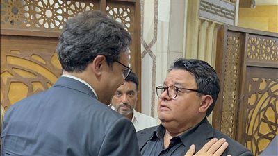 عزاء شقيق خالد جلال يشهد زخما بحضور وزير الثقافة والفنانين 