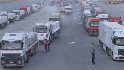 مصر تحرك القافلة الرابعة من المساعدات الإنسانية إلى قطاع غزة 