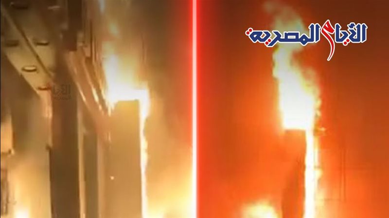 حريق محلات شبرا