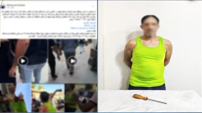 رشقهم بالحجارة، القبض على مسجل خطر تعدي على شاب وأسرته بمفك بالغربية 