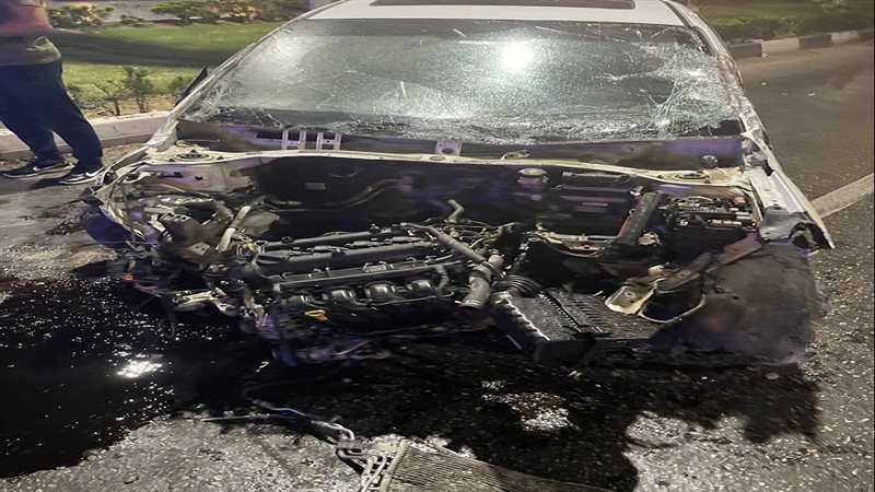 حادث تصادم بين سيارة