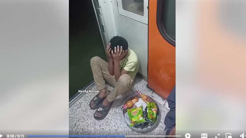 حكاية فيديو طفل قطار