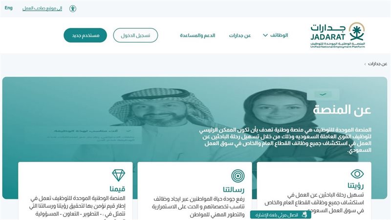 جدارات المنصة الوطنية