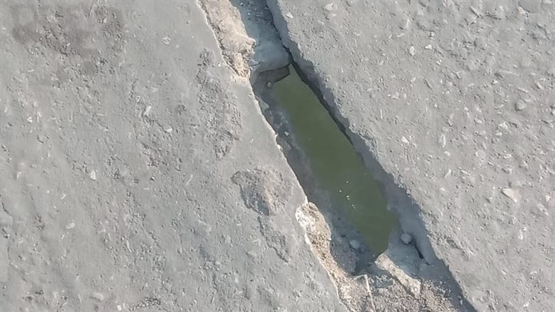 شرخ في يهدد كوبري