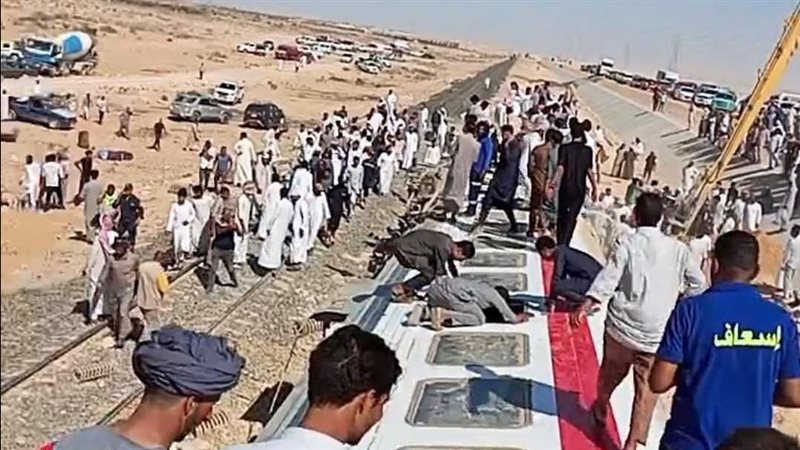 حادث قطار مطروح اليوم