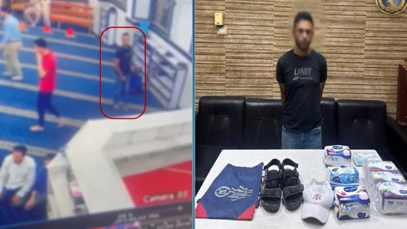 لص سرق أحذية المصلين