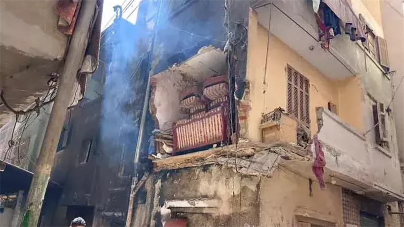 حادث عقار المنصورة
