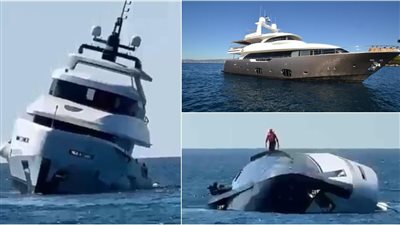 شاهد لحظة غرق يخت قيمته 700 ألف إسترليني بعد 15 دقيقة من إطلاقه
