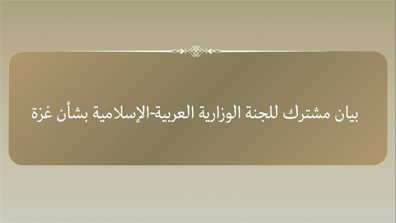 بيان مشترك صادر عن