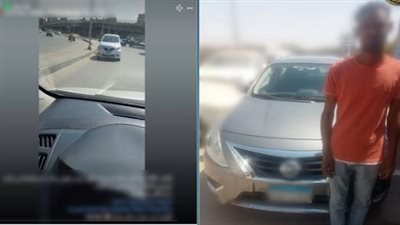 كنت بختصر الطريق، القبض سائق سيارة ملاكي سار عكس الاتجاه بالمطرية 