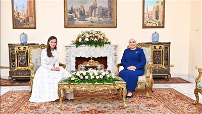 أول تعليق من السيدة انتصار السيسي بعد لقائها بملكة إسبانيا اليوم