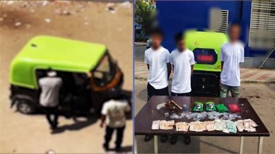 القبض على المتهمين بترويج المواد المخدرة داخل توك توك بالسلام 