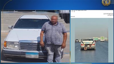 ضبط مقاول سمح لشخصين بالجلوس داخل حقيبة سيارته أثناء السير بالجيزة