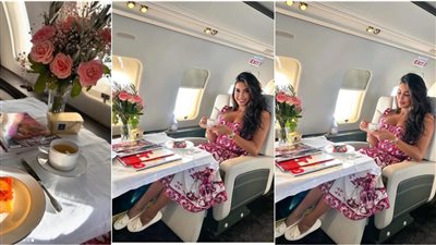 ياسمين صبري تخطف الأنظار بأحدث إطلالة داخل طائرة خاصة، هل تمتلكها؟ (صور)