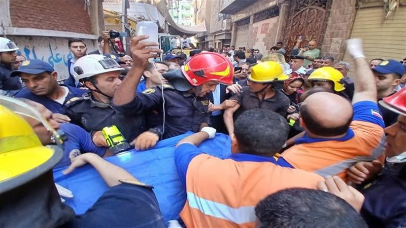 حريق مصنع ملابس بالغربية