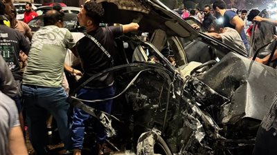 العربية اتعجنت، إصابة شخصين في انقلاب سيارة بالتجمع الأول 