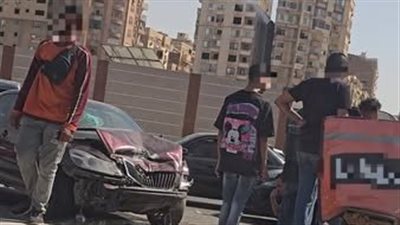 تصادم 3 سيارات ملاكي على محور حسب الله الكفراوي 